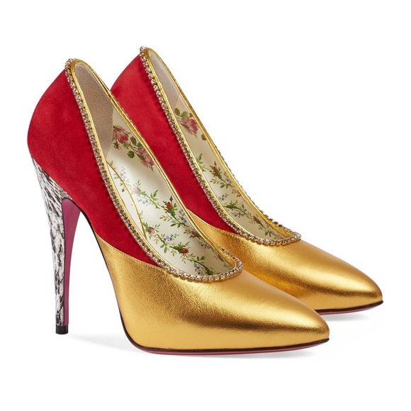 ❗️SALE❗️Gucci Stunning Gold leather heels - Picture 3 of 10